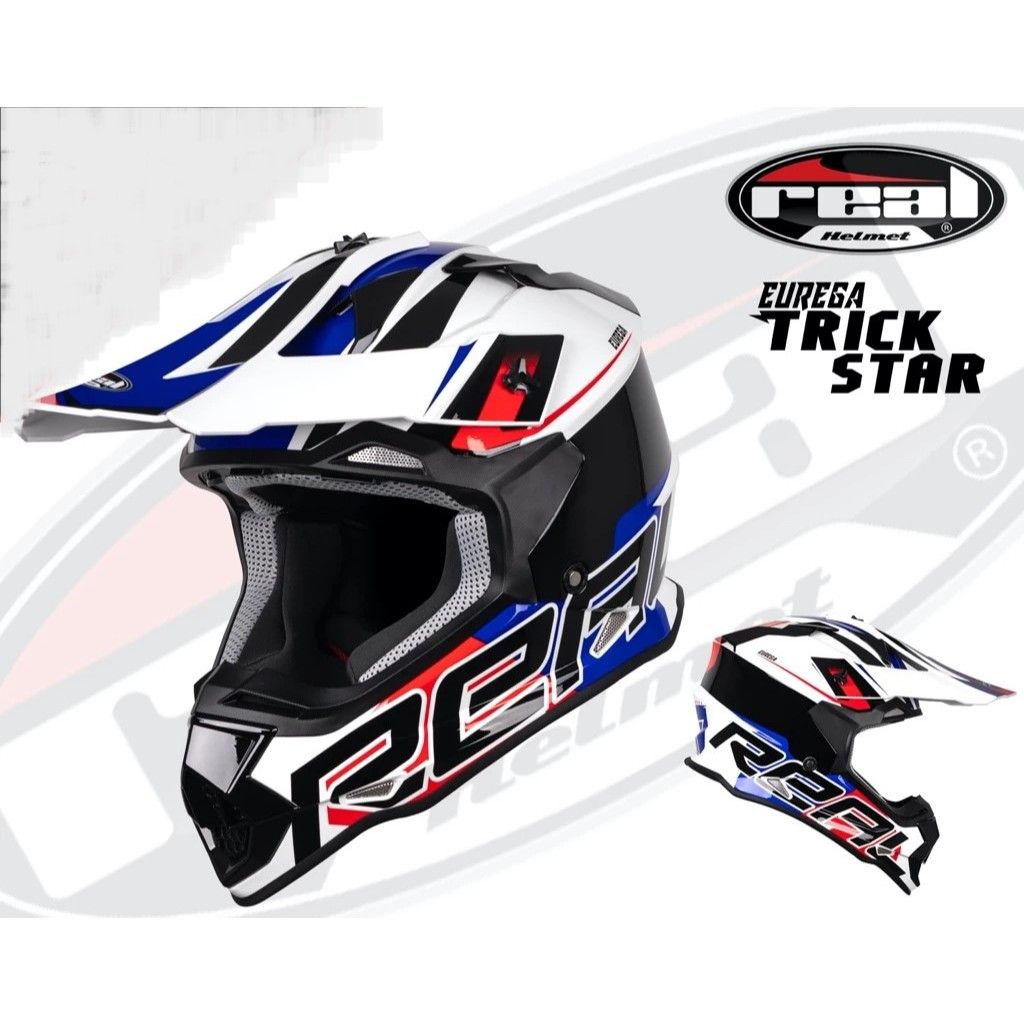 **.หมวกกันน็อค REAL Eurega Trick Star ทรงสปอร์ตลู่ลมได้ดี (H028)