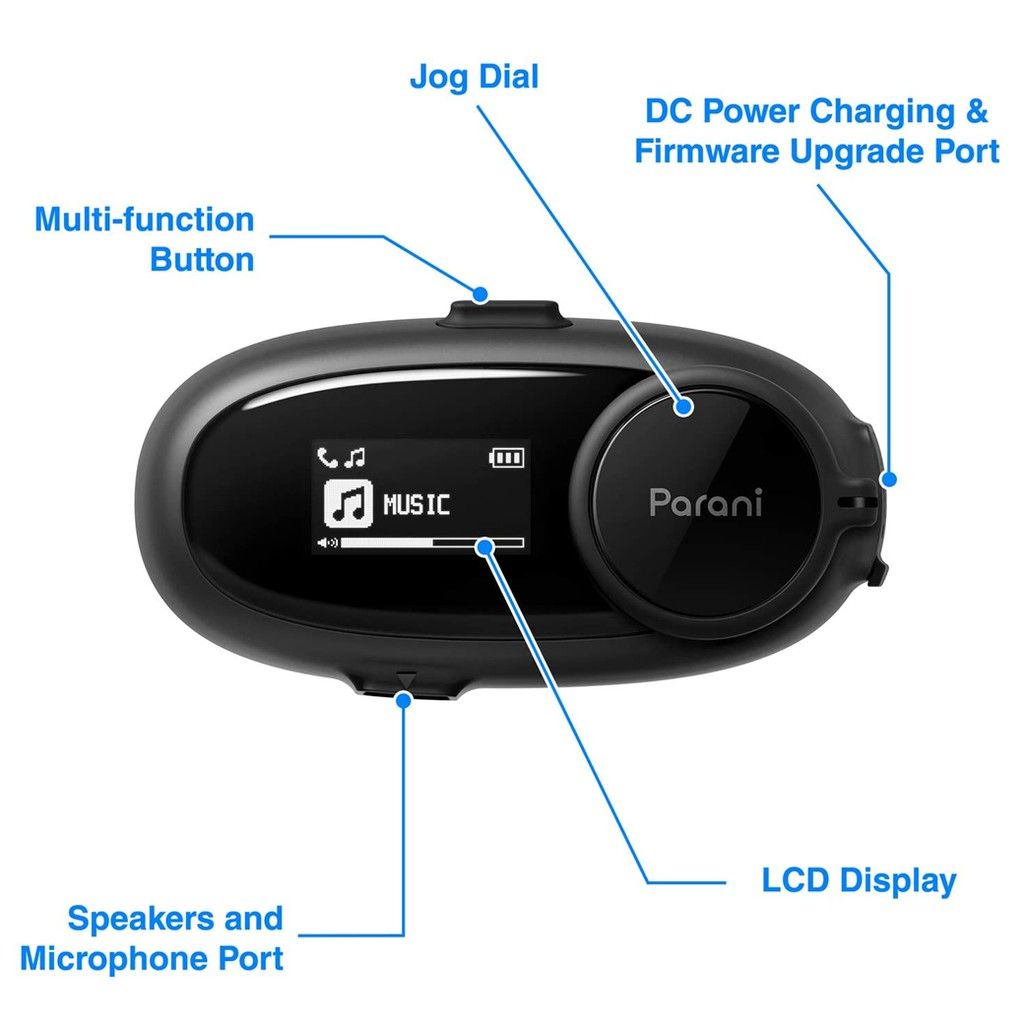 #บลูทูธ💥2024 PARANI M10 By SENA ไมล์แข็ง คุยได้ 4 คนจอ LCD แท้ 100%