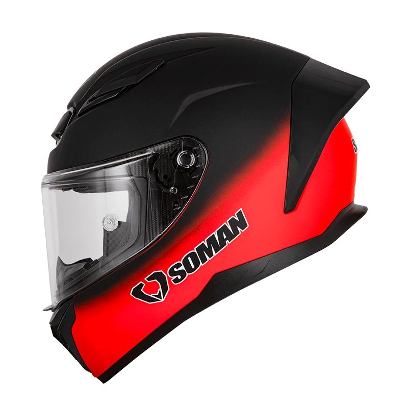 **.หมวกกันน็อค Soman SM973 เป็นหมวกกันน็อคเต็มใบสไตล์สปอร์ตมีน้ำหนักเบา นวมใส่สบาย และรองรับการติดตั้งบลูทูธ (H020)