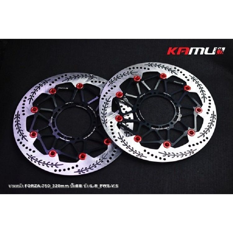 จานหน้า FORZA-750 320 มิล.ลาย PWS-V.5 สำหรับปั๊ม BREMBO KAMUI (0605)