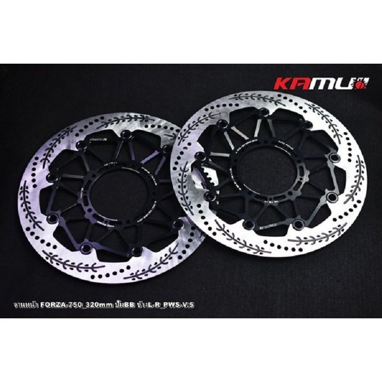 จานหน้า FORZA-750 320 มิล.ลาย PWS-V.5 สำหรับปั๊ม BREMBO KAMUI (0605)