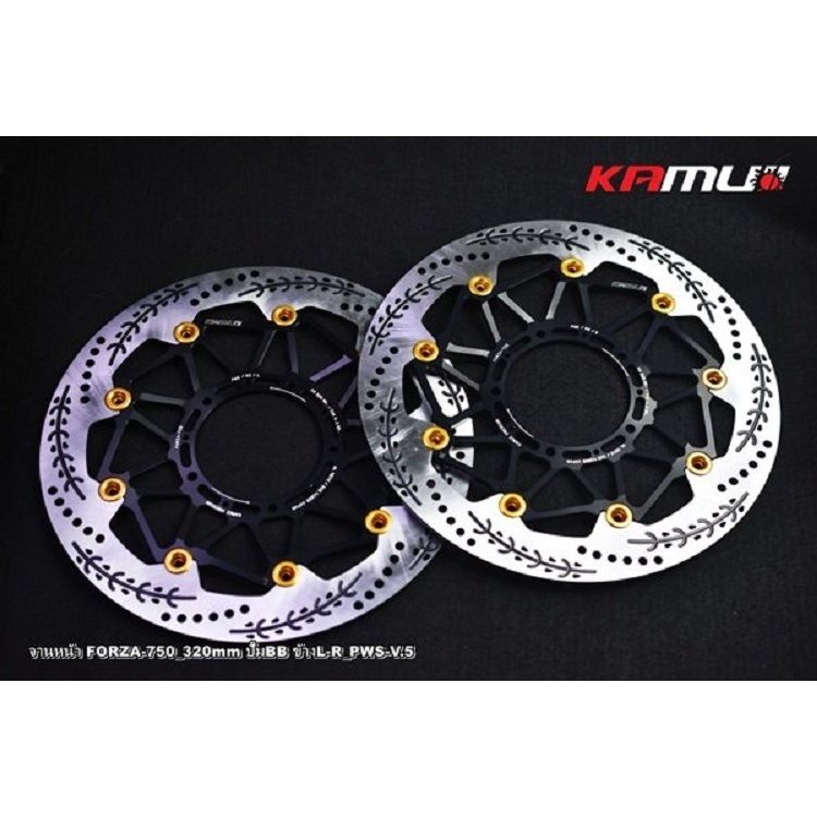 จานหน้า FORZA-750 320 มิล.ลาย PWS-V.5 สำหรับปั๊ม BREMBO KAMUI (0605)