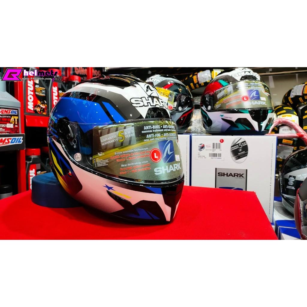หมวกกันน็อค Shark Race R Pro Aspy Black/Blue/Yellow KBY  2021 *สอบถามก่อนซื้อ