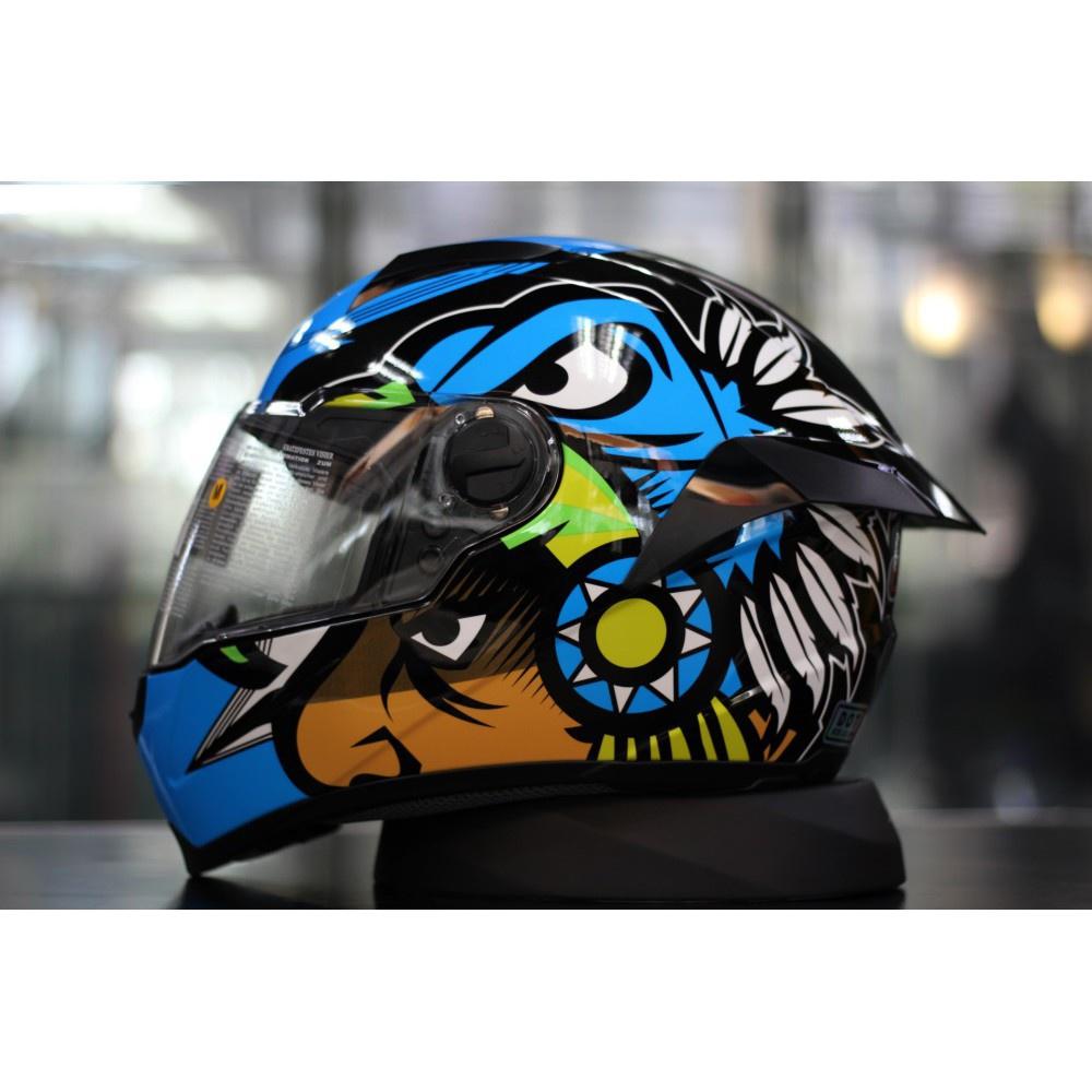 หมวกกันน็อค เต็มใบ SM5 SNACK  HUNTER BLUE สีน้ำเงิน 