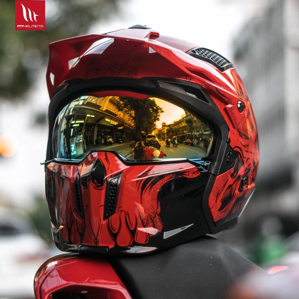 #หมวกกันน็อค MT Streetfighter Sv Darkness Gloss Red (สอบถามก่อนสั่งซื้อ)