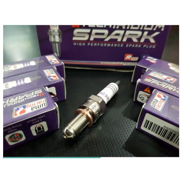หัวเทียน UMA-SPARK AB9R3I 3เขี้ยว PLUG NO9, NO8 