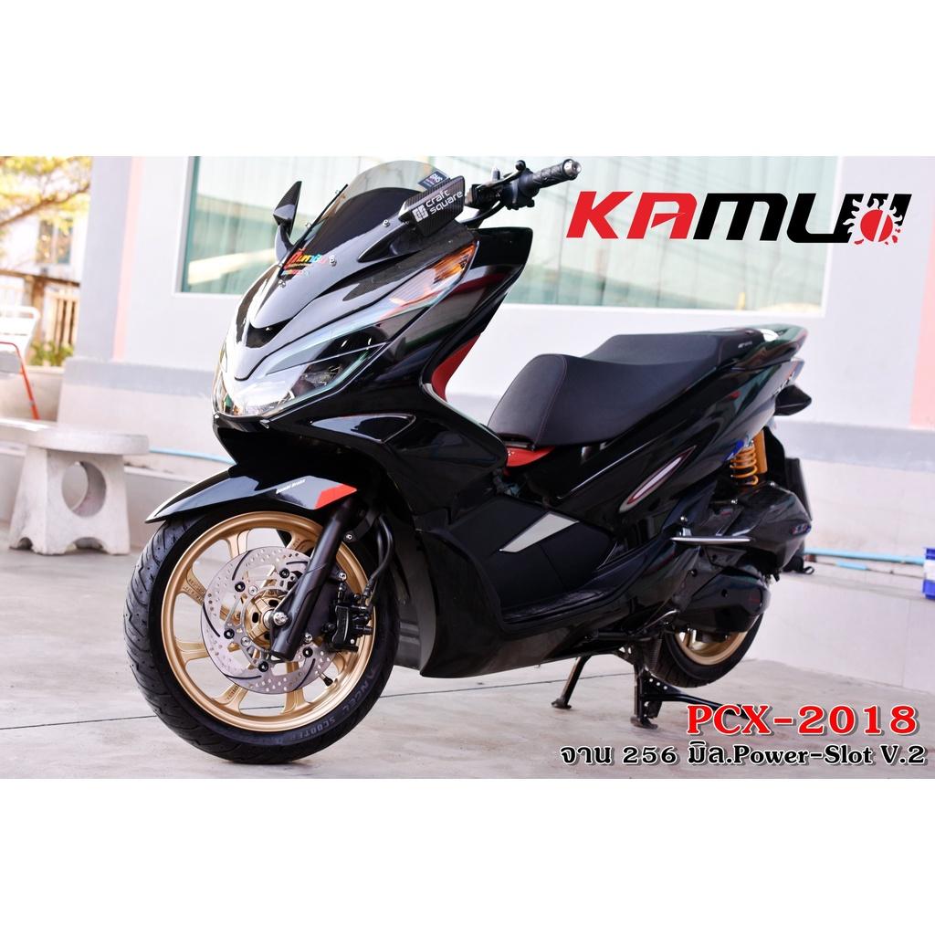 จานดิสก์หน้า PCX 2018  220 มิล. Premium Power-Slot V.1 KAMUI แท้100% จานหน้า จาน