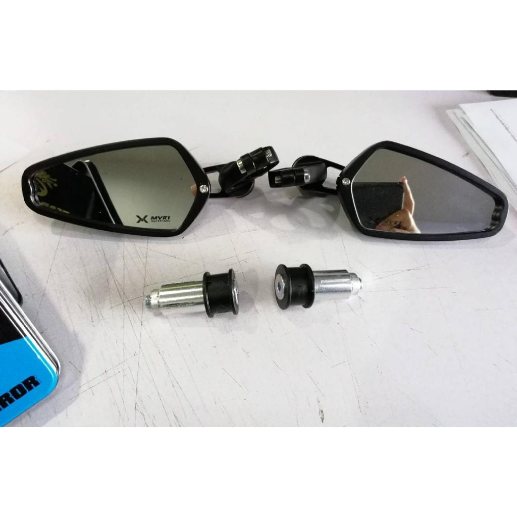 กระจกปลายแฮนด์ เลนส์แท้ กระจกไม่ซูม แบรนด์ MVR1 แท้100%