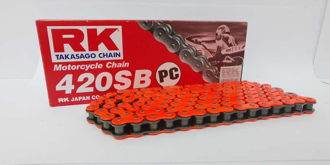 โซ่ RK ของแท้ 420SB-120L สียอดฮิต ราคาย่อมเยาว์ มีให้เลือกเยอะ โซ่420 สำหรับรถ100-125cc