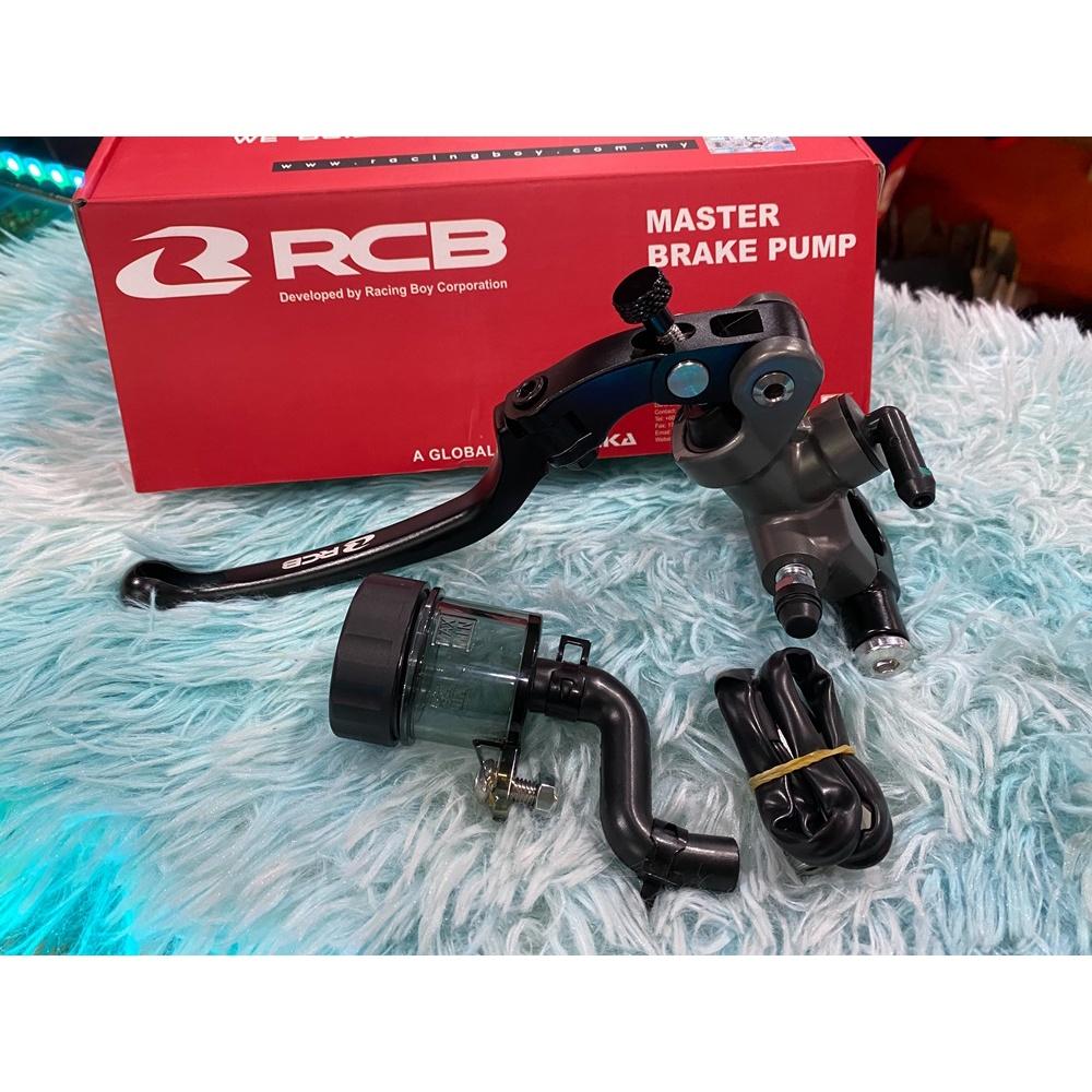 มือเบรค ปั้มลอย เบอร์ 17 MM คู่ข้างขวา + ข้างซ้าย สีดำก้านยาว Racing Boy /RCB