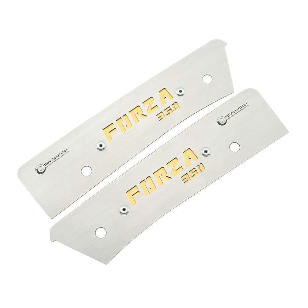 แผ่นปิดรูมือจับท้ายเบาะ สแตนเลส REVOLUTION FORZA-350 (0232)้SERU GROUB