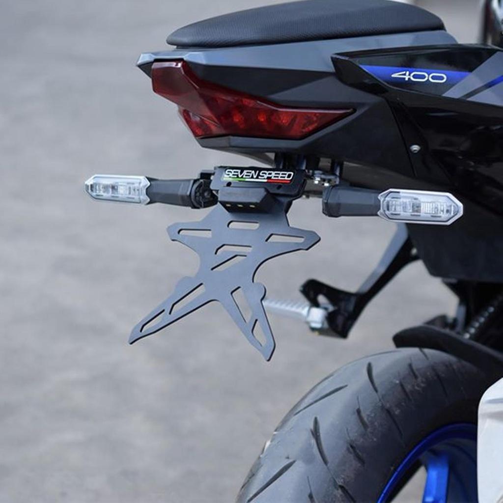 ท้ายสั้นแม่เหล็ก Ninja-400 Z400 / SEVENSPEED พับได้ มีไฟส่องป้ายทะเบียน 