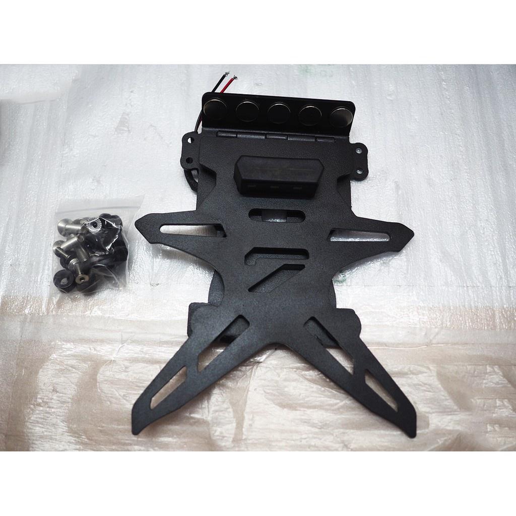 ท้ายสั้น แม่เหล็กพับได้ มีไฟส่องป้าทะเบียน รุ่น ZX-10R งาน sevenspeed BS0127