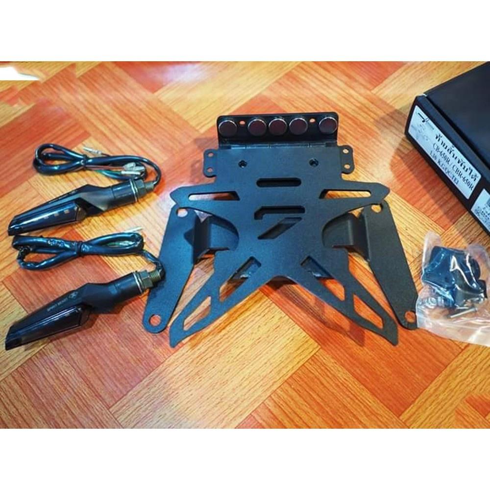 ท้ายสั้น CB650R / CBR650R 2019 แม่เหล็กพับได้+ไฟเลี้ยวSpirit L4 แท้ไฟหรี่ในตัว ตรงรุ่น * Sevenspeed
