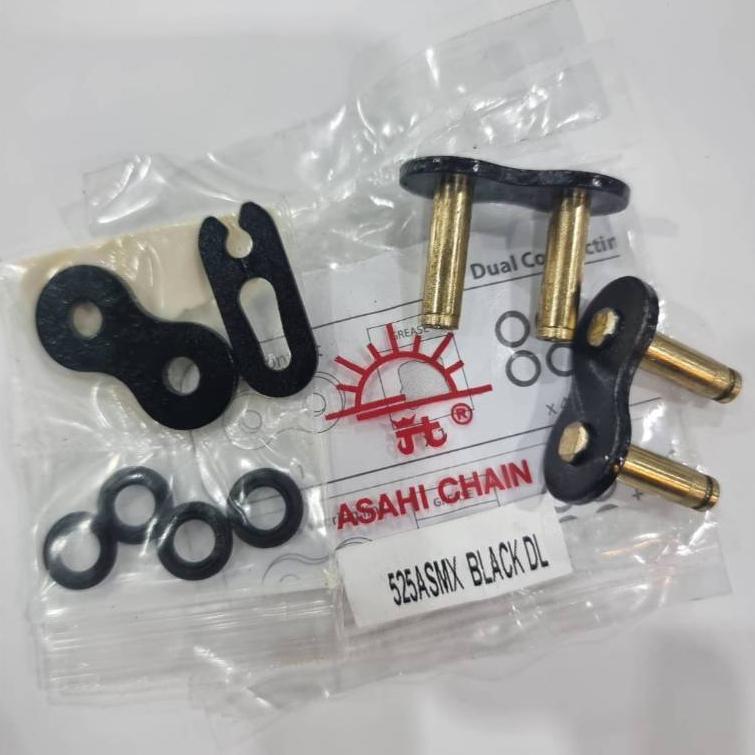 JOMTHAI ASAHI ข้อต่อโซ่ มอเตอร์ไซค์ เบอร์ 525,530 X-ring  ข้อต่อแบบกิ๊บล็อค และ หมุดย้ำ (0162)