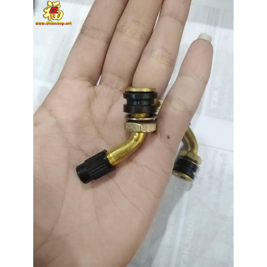 จุบลมเลส ล้อเม๊กซ์ ตัวงอ เหล็กชุบทอง คละรุ่น TIGER R AUTO PARTS