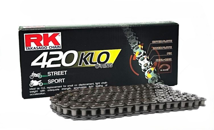 โซ่ RK 420 KLO O-Ring 120L สีเหล็ก