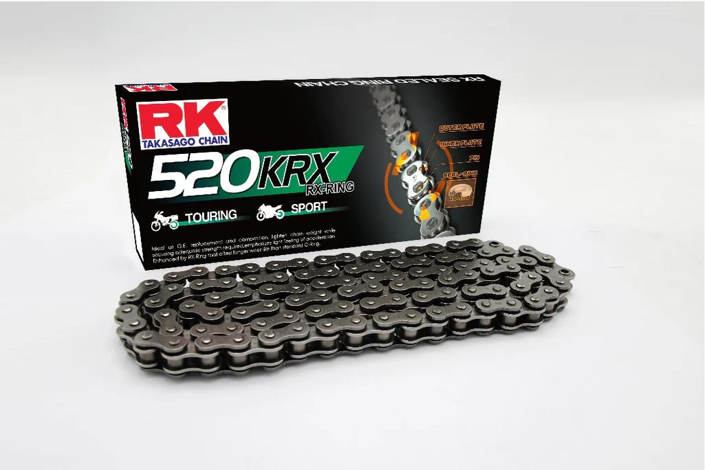 โซ่ RK 520 KRX RX-Ring 120L สีเหล็ก