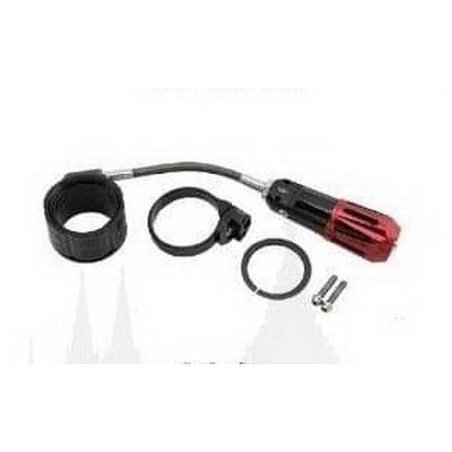 ตัวปรับสปริงโช้ค DIAMOND CNC GIORNO+ (มีลายสแตนเลส) สีดำปรับแดง G (0255)