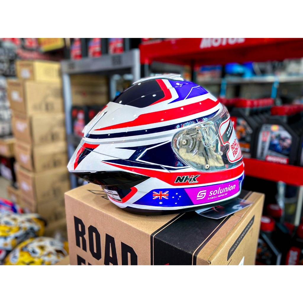 หมวก NHK Helmets K5R : Jacob Roulstone โมเดลใหม่ล่าสุด ทรงอย่างซิ่ง Full Face มีแว่นสองชั้น