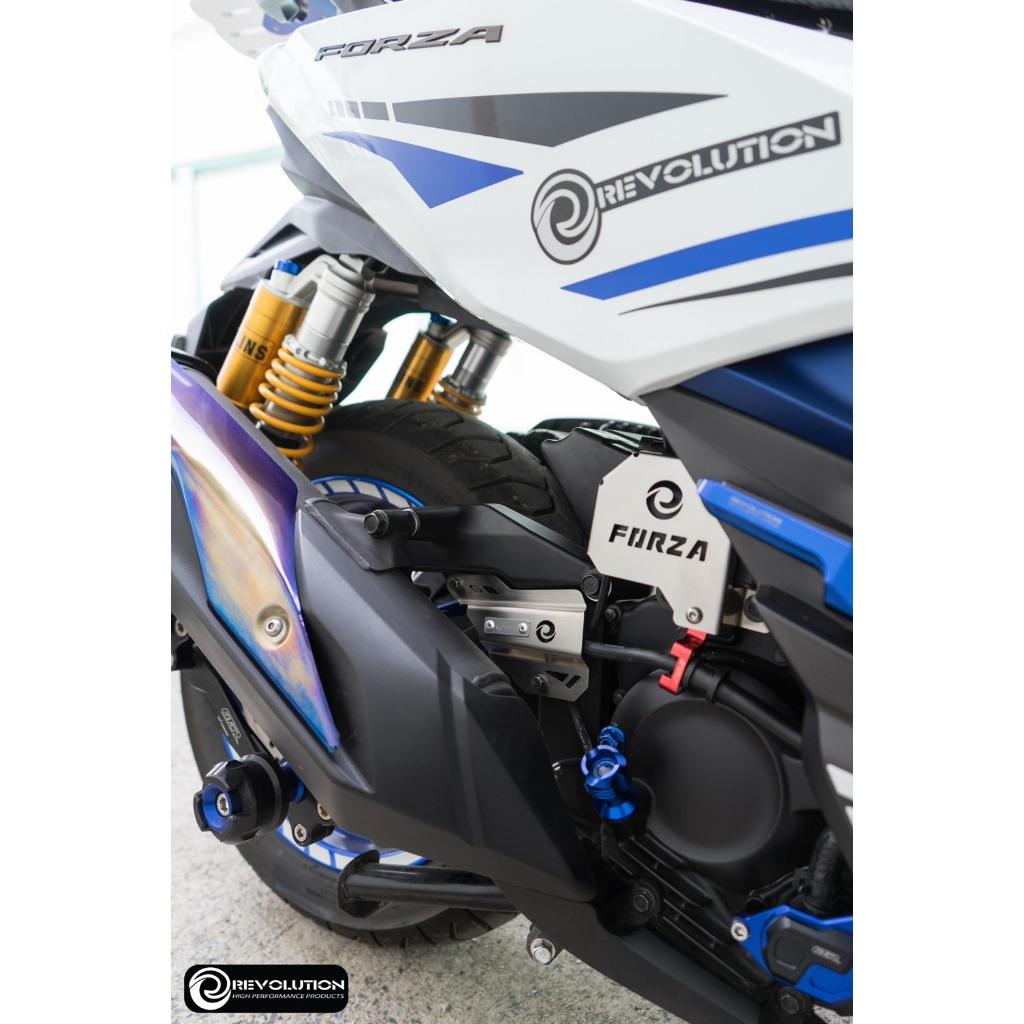 ฝาครอบคอยล์ไฟ+ครอบสายดีส (ลูมิเนียม) REVOLUTION FORZA-300, FORZA-350 NEW