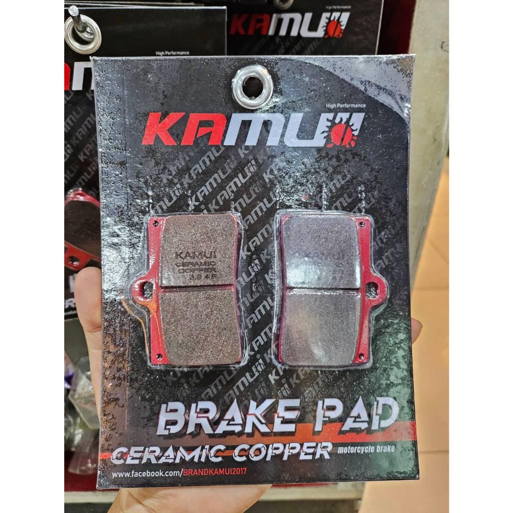 ผ้าเบรค ปั๊ม Brembo 4 Pot หูชิด ผ้าเบรค Ceramic Copper KAMUI สำหรับ ปั๊มBrembo 4 Pot หูชิด