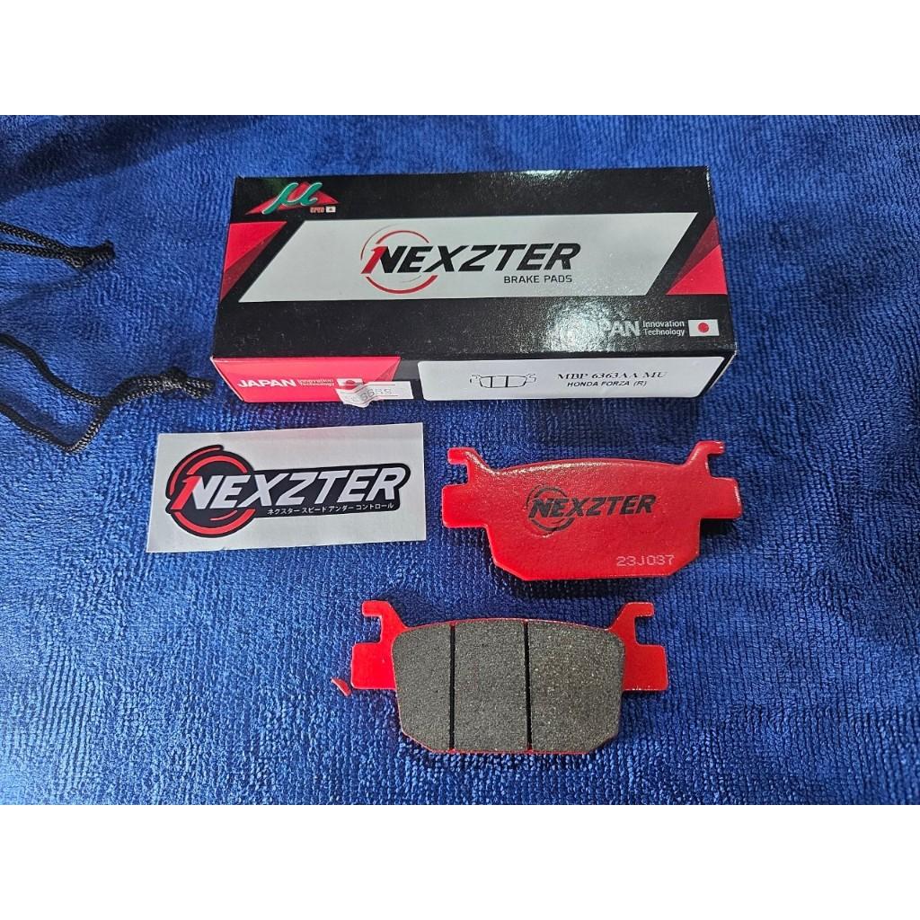ผ้าเบรคหลัง NEXZTER 6363AA 117117AA สำหรับรถรุ่น FORZA 300,350 TRK 502 TNT300