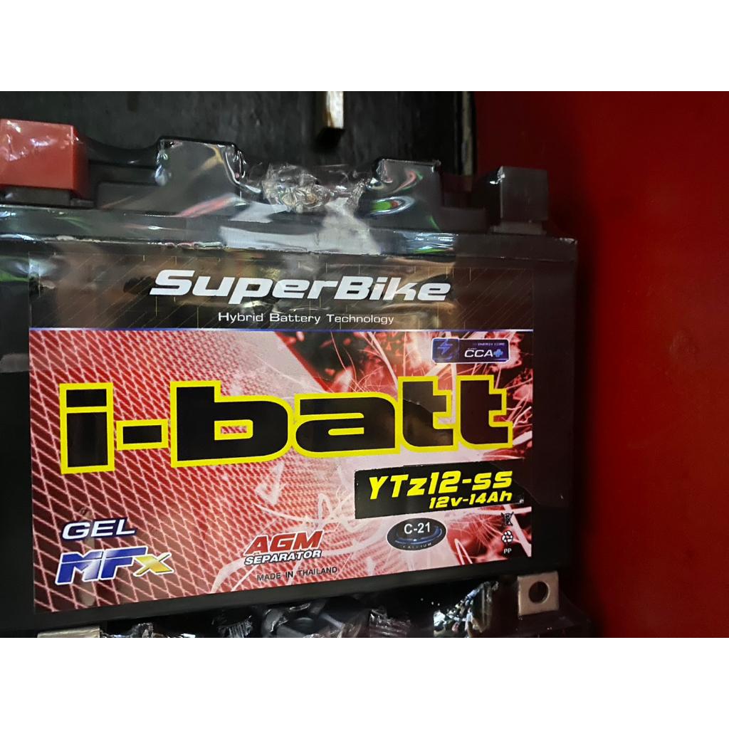 แบตเตอร์รี่ รถรุ่น NINJA250/300,Z250/300/800/900/1000.NINJA650,ER6N FORZA i-batt YTZ12-ss ขนาด 12 แอมป์(เตี้ย)
